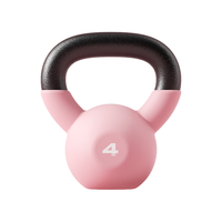 帝威哑铃女士壶铃铸铁家用提壶铃初学者练臀翘臀深蹲力量训练器材 柔樱粉 4kg