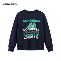 Converse匡威儿童童装卫衣2025冬季男童潮酷学院风百搭舒适亲肤上衣 藏青蓝CNVN-FW-J617 150 /72 【身高140-152cm】