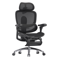 西昊C300二代Pro人体工学椅电脑办公椅子人工力学座椅【罗永浩】 曜黑+滑翔追背+8D扶手+脚踏