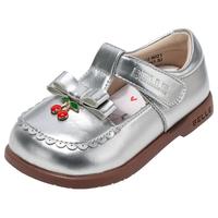 百丽童鞋2025秋季女宝宝学步鞋皮鞋女童樱桃软底玛丽珍公主鞋