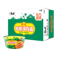 康师傅东方食集12碗整箱装 方便面泡面 泰式酸辣 新加坡肉骨茶 日式豆芽 【原箱】泰式酸辣海鲜面*12碗