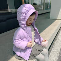 欧姆熊 女童三防白鸭绒羽绒服
