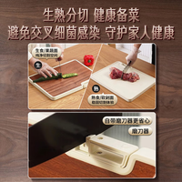 映调可立双面菜板乌檀木防霉防潮切板案板食品级带磨刀石抗菌家用砧板 【40x30x2.2cm】优质檀木 | 可立双面