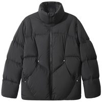 Cabbeen 羽绒服男士撞钉装饰休闲日常立领面包服2025冬季羽绒服