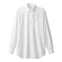 無印良品 MUJI(無印良品 )男式 免熨烫 半宽角领长袖衬衫 男士衬衣外套春季
