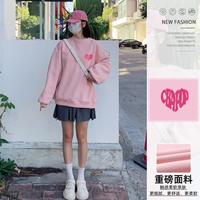 限尺码：CBA 春秋款运动卫衣女式宽松百搭圆领套头衫休闲印花上衣