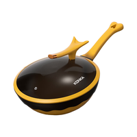 康佳（KONKA）钛极炒锅不粘锅家用大容量炒菜锅轻油少烟平底电磁炉燃煤气灶通用 【全网热销】赠蒸屉+铲 32cm