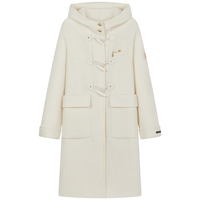 Teenie Weenie【赵露思同款初代千金牛角扣】小熊绵羊毛双面呢大衣 象牙白 L