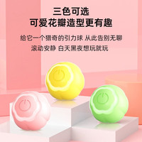 自动逗猫滚动球USB充电电动猫咪玩具自嗨硅胶引力球宠物猫猫玩具用品 薄荷绿