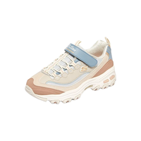 SKECHERS 斯凯奇 校园熊猫鞋系列 302526L 女童休闲运动鞋 自然色+浅蓝色 28.5码