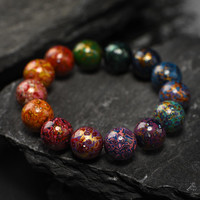 玄同 大漆珠渐变15mm多宝珠手串佛珠螺钿福州特产漆器男女文玩