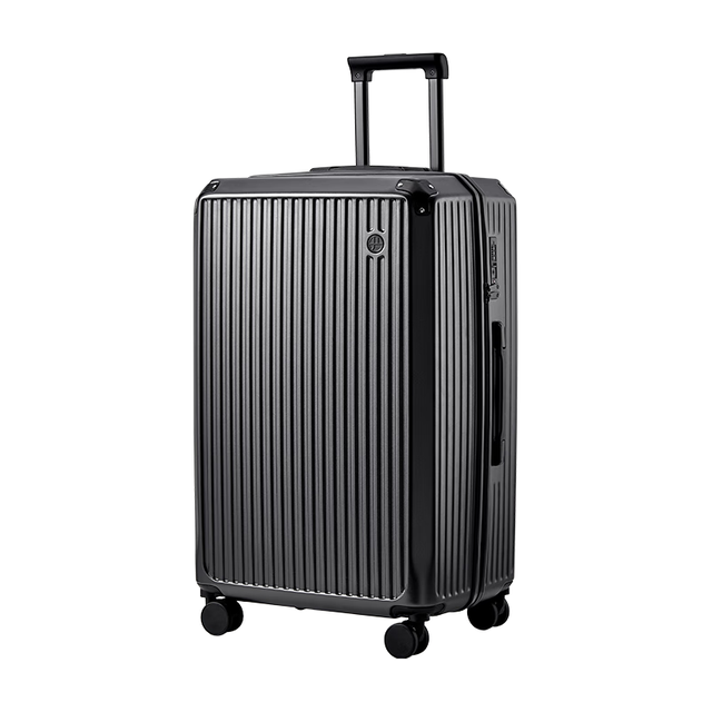 网易严选 超轻行李箱魔方箱PC拉链大容量拉杆箱 幻影黑 24英寸