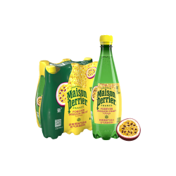 巴黎水 法国进口天然矿泉水 百香果味 500ml*6瓶