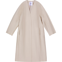 JNBY江南布衣春风衣宽松长袖H型外套气质中长款大衣5N1914060 674/中灰粉 M