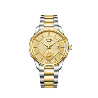 FIYTA 飞亚达 专柜同款飞亚达芯动系列24K黄金币机械手表男钢带