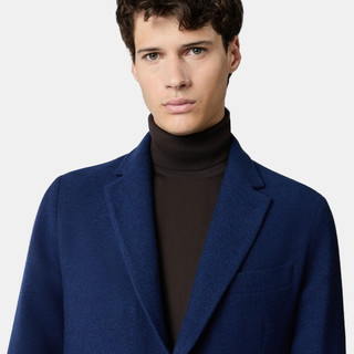 托德斯TOD'S男士针织面料西装外套休闲简约男装时尚舒适上衣 蓝色