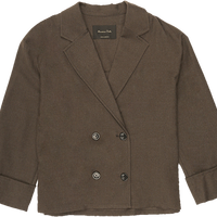 Massimo Dutti 【100%羊毛】女式柔软舒适英伦风双排扣宽松外套