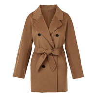 朗姿 纯羊毛气质高级感显瘦双面呢大衣冬季法式外套