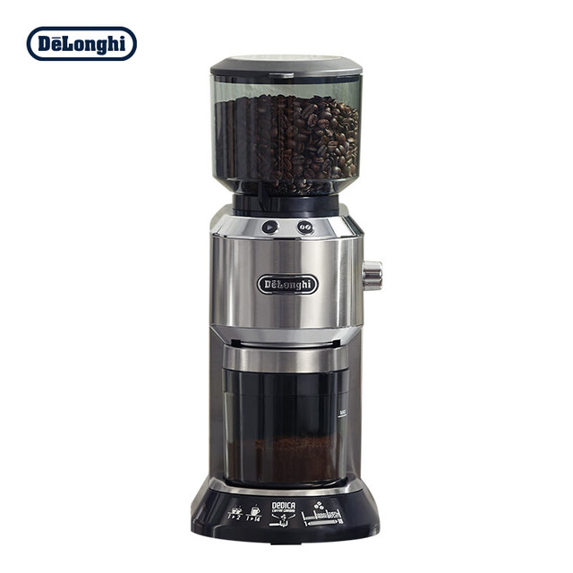 德龙 咖啡机 家用自动磨豆机 研磨可调节 可视面板 咖啡豆研磨器  KG521.M 银色