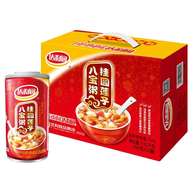 88VIP：达利园 桂圆莲子八宝粥360g*12罐