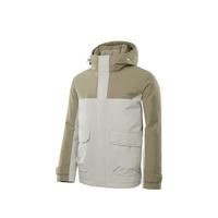 HLA 海澜之家 羽绒服男23冬季SPORTSDAY连帽三防石墨烯蓄热外套男冬季 绿灰镶拼86 165/84A