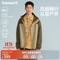 Timberland 男装防水冲锋衣S25春夏户外休闲夹克|A44XJ A44XJESP/绿色卡其 L