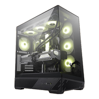 微星MAG 131L PZ黑龙/白龙海景房机箱ATX背插电竞游戏玻璃侧透电脑台式主机箱 黑龙 + 无限镜ARGB风扇【1正3反】