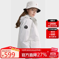 骆驼 羽绒服内胆冲锋衣男女三合一可拆卸滑雪服旅游外套 A9W118126 暖白 女 S