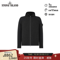 石头岛 25秋冬 户外旅行男 连帽卫衣外套 黑色 L