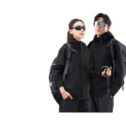 GaKior 户外冲锋衣三合一七防防风防水耐磨硬壳登山服 黑色 XL