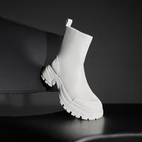 超V会员：STACCATO 思加图 秋季交响海豚时装靴瘦瘦靴厚底保暖加绒短靴