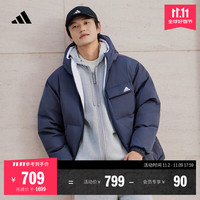 adidas 阿迪达斯 570蓬双面穿保暖连帽鸭绒羽绒服男女冬季阿迪达斯轻运动 传奇墨水蓝