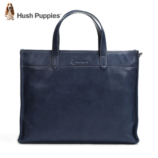 Hush Puppies 暇步士 男士手提包 头层牛皮商务公文包