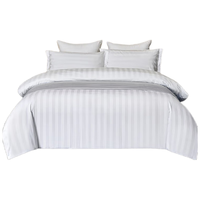 然牌 纯棉被套单件 60支全棉酒店缎条被罩 白色被套200*230cm 200*230cm【适配200*230被芯】 60S【酒店缎条纹】