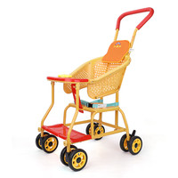外婆桥 宝宝竹藤推车轻便小孩儿童藤椅藤编竹编小推车夏季透气仿藤婴儿车 T803+枕头
