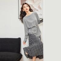 爱依服 商场爱依服时尚套装2025秋季法式成熟优雅气质通勤风上下套裙
