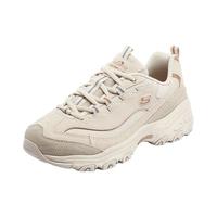 斯凯奇(Skechers)女鞋春季摩卡熊复古老爹鞋厚底增高缓震休闲鞋896145 自然色/粉红色/NTPK 37