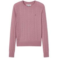 TEENIE WEENIE 小熊女针织衫25秋绵羊毛山羊绒圆领毛衣玫瑰可露丽风 粉色 M