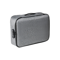 京东京造 家庭证件收纳包 家用多功能大容量带锁收纳袋户口本护照银行卡包