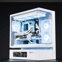 骨伽(COUGAR) 凌空水冷中塔电脑机箱 中空悬浮分仓结构 凌空 屏幕版 白