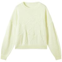 【马蹄莲系列】春装艺术提花毛巾绣花工艺女式圆领毛衣