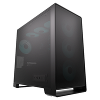 金河田(Golden field)逐风 黑色 台式电脑性能散热主机箱 兼容360水冷/MATX主板/Type-C/全域立体风道机箱/六面网孔散热