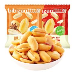 比比赞 坚果蜜饯任选组合芒果干西梅龙岩花生板栗仁休闲零食大礼包 脱油花生