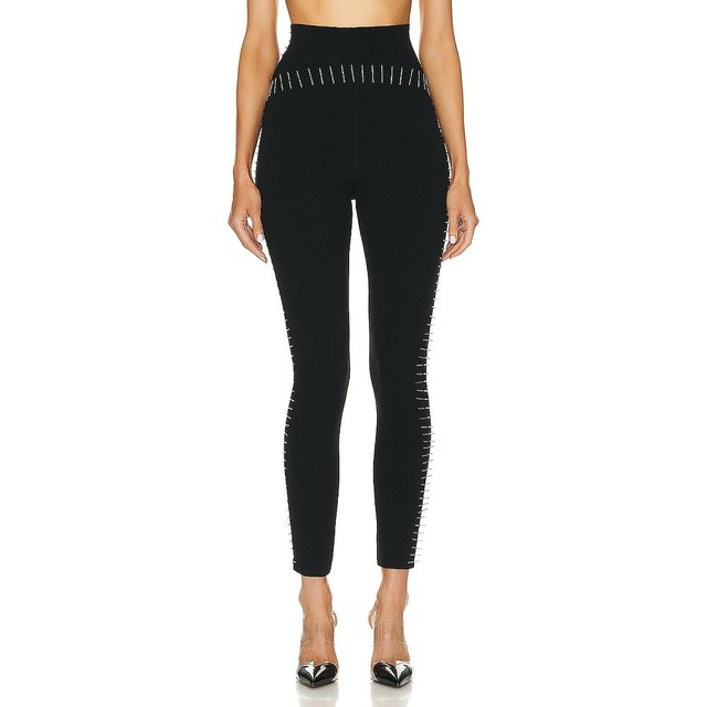 阿瑟丁·阿拉亚 ALAÏA 女士刺绣打底裤 AA9B10564M829