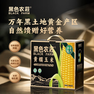黑色农莊有机东北黑糯玉米真空包装黏糯大棒黑珍珠玉米220g*8根礼盒装 黄糯玉米220g*8根
