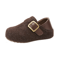 西遇（Westlink）毛呢勃肯鞋女2025秋冬两穿一脚蹬加绒棉鞋内增高毛毛鞋 咖色 11月5日 35 (225)