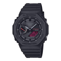 卡西欧(CASIO)G-SHOCK 黑红暗焰系列男士手表 黑红双色潮酷设计血屏款 防震腕表 GA-B2100BBR-1APR