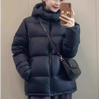明摩秋MM羽绒服女装情侣短款服男女2025冬季新款白鸭绒加厚小个子