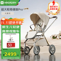 Hagaday 哈卡达 妙灵婴儿推车新生宝宝双向高景观可坐可躺轻便婴儿车 大象灰pro+
