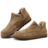 斯凯奇(Skechers)加绒冬款男鞋脚宽脚胖保暖雪地靴冬靴棉鞋户外耐磨工装鞋205178